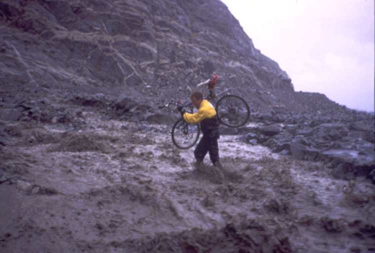 We saw a Japanese tourist washed 100 yards downstream, emerging wet, sandy, and bloody.