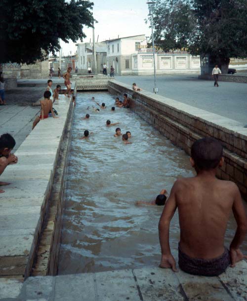 Raisa's 17 year old son, Marcel gives us a catatonic city tour. Sit drinking bottomless cay at Labykhaus, with children jumping off gnarled, ancient trees into the stagnant cesspool